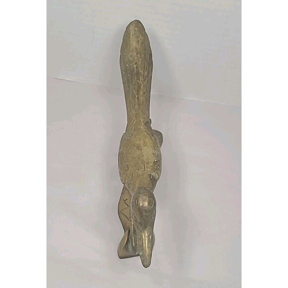 Vintage Solid Brass Roadrunner Bird Figurine Statue Paperweight - Picture 5 of 6